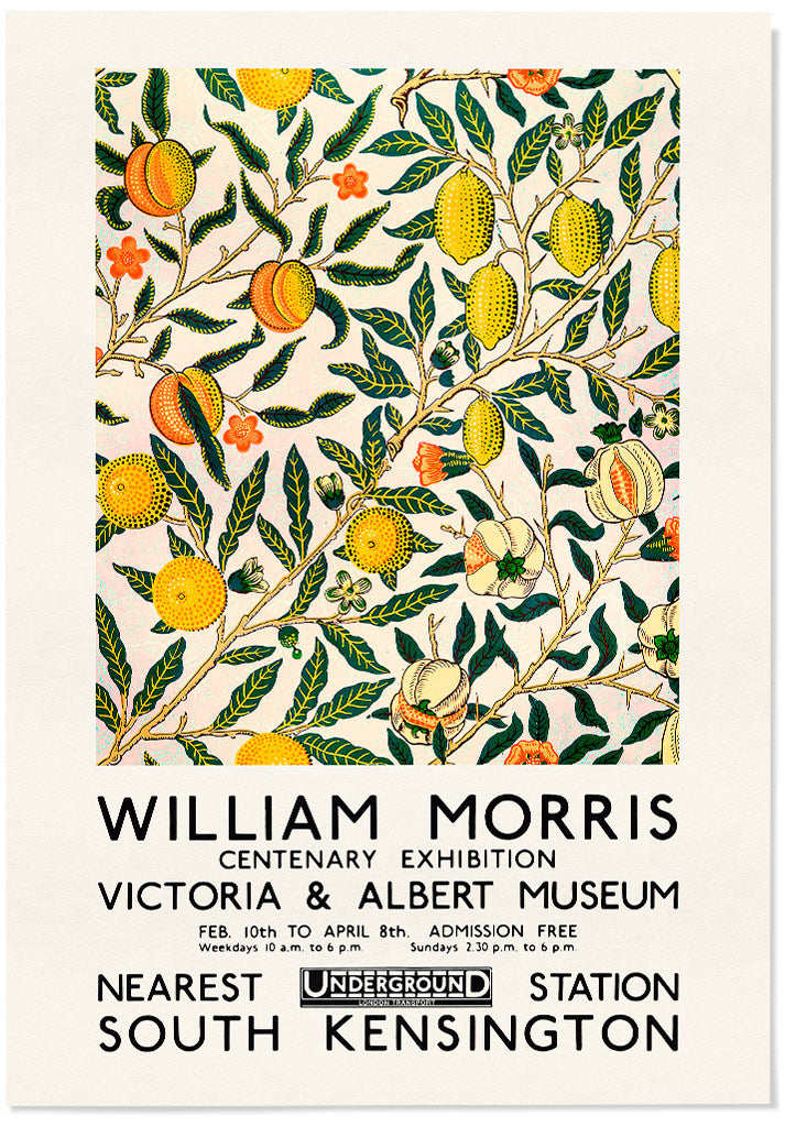 William Morris Citrus Pattern - Exhibition Poster