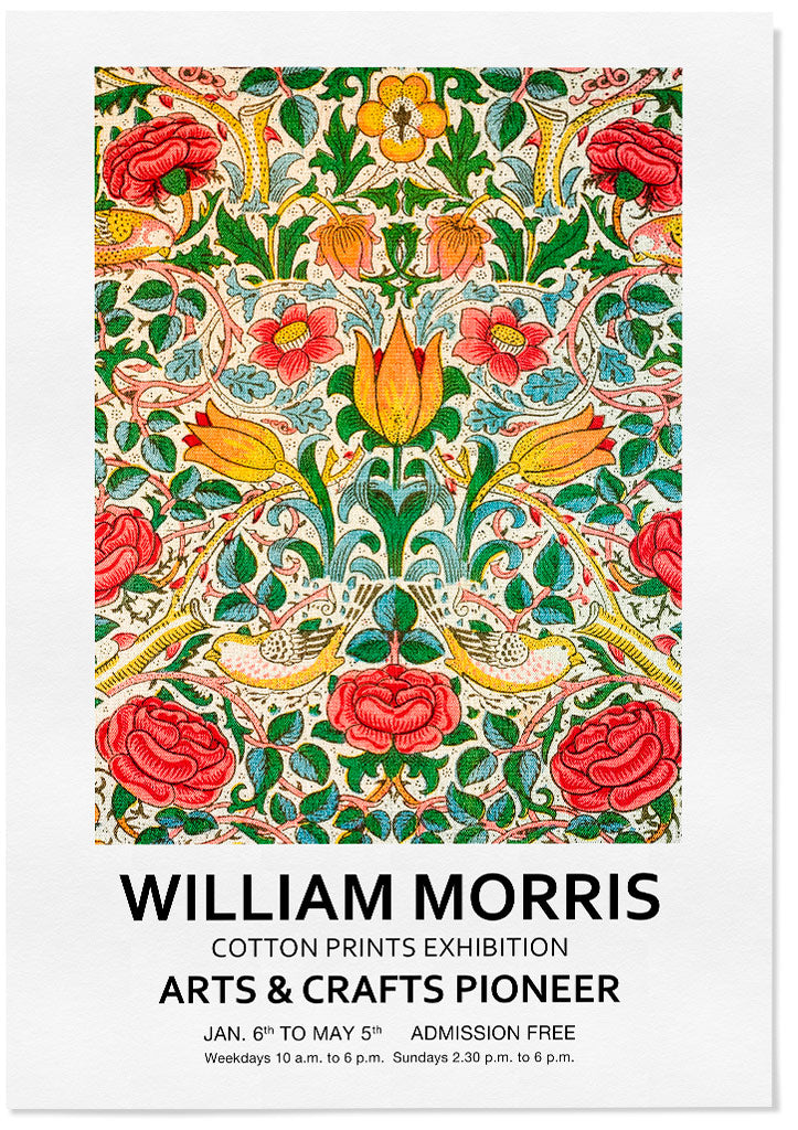 Roses by William Morris Exhibition Poster