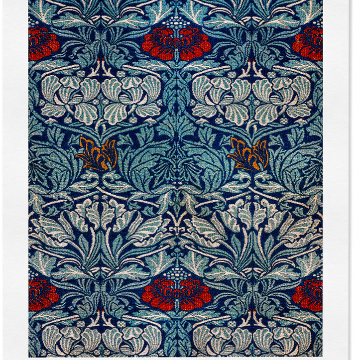William Morris Tulip and Rose flower poster